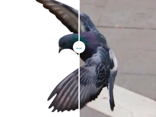 Portrait retouching before and after example